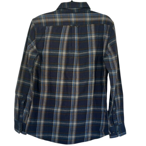 Men's NWT Eddie Bauer Long Sleeve Blue Canyon Plaid Flannel Shirt Size Small‎ - Picture 5 of 7